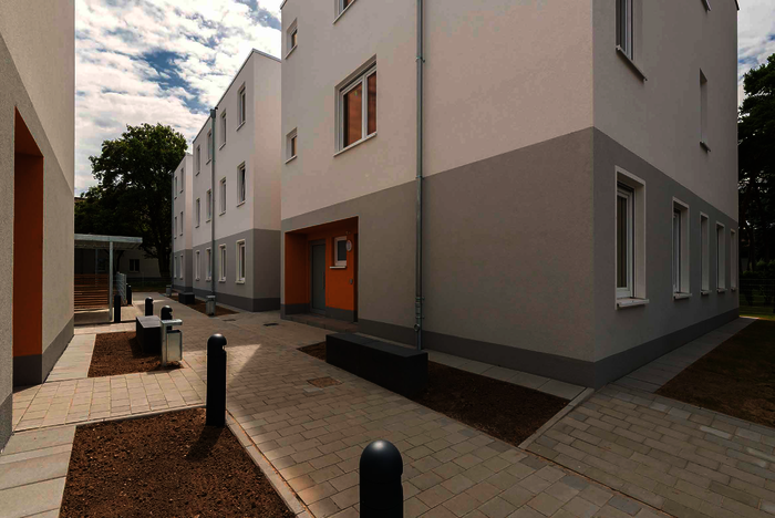 Modulares Wohngebäude in Rüsselsheim: eine Bauweise, die auf nachhaltige Weise schnell hochwertigen Wohnraum schaffen kann.