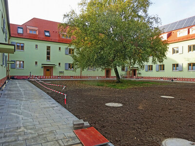 Sanierung in Margaretenau: Dank Förderung und Forschung konnte das Ziel eines energieoptimierten, historischen Quartiers erreicht werden.