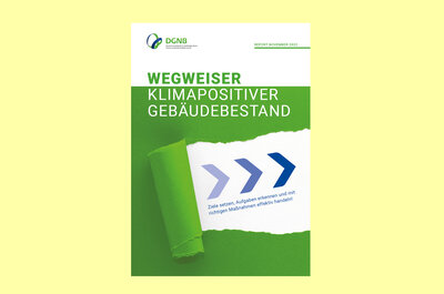Deckblatt "Wegweiser Klimapositiver Gebäudebestand"