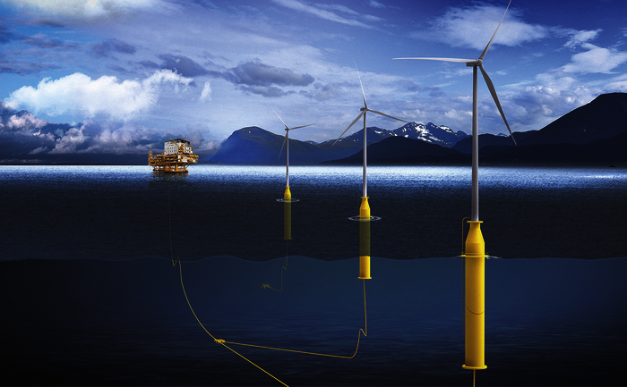 „Floatings“ – schwimmende Windenergieanlagen – nutzen die gewaltige Windkraft auf dem offenen Meer, um umweltfreundlich Strom zu erzeugen.