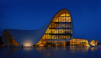 Das neue kulturelle Zentrum Heydar Aliyev Center in Baku