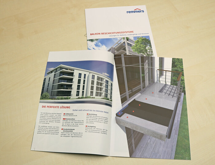 Alle Informationen zum neuen Quick-Protect-System von Remmers bietet die dazugehörige neue Broschüre „Balkon Beschichtungssysteme“.