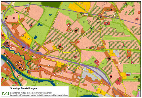 Ausschnitt aus dem Flächennutzungsplan der Stadt Bremen
