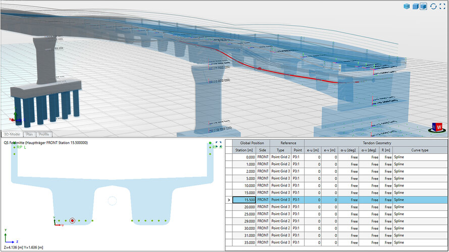 Multidisziplinäres Modell in Allplan Bridge