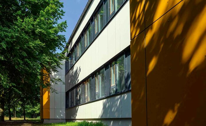 Die neue Fassade der Elisabeth-Siegel-Schule in Osnabrück