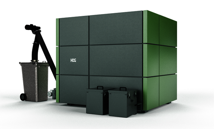 Die HDG M300-400 kommt häufig zusammen mit den leistungsstärkeren Spanner Re² Holz-Kraft- Anlagen zum Einsatz.