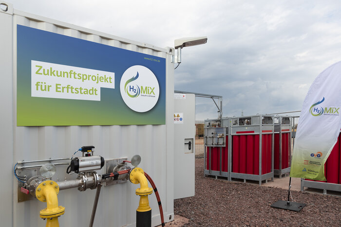 GVG Pressetermin H2-Mix Projekt: Containerartige Anlagen zur Beimischung von 20 Volumenprozent Wasserstoff im Gasnetz von Erftstadt 