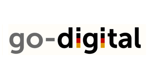 Logo BMWI-Förderprogramm "go-digitial" - Schriftzug