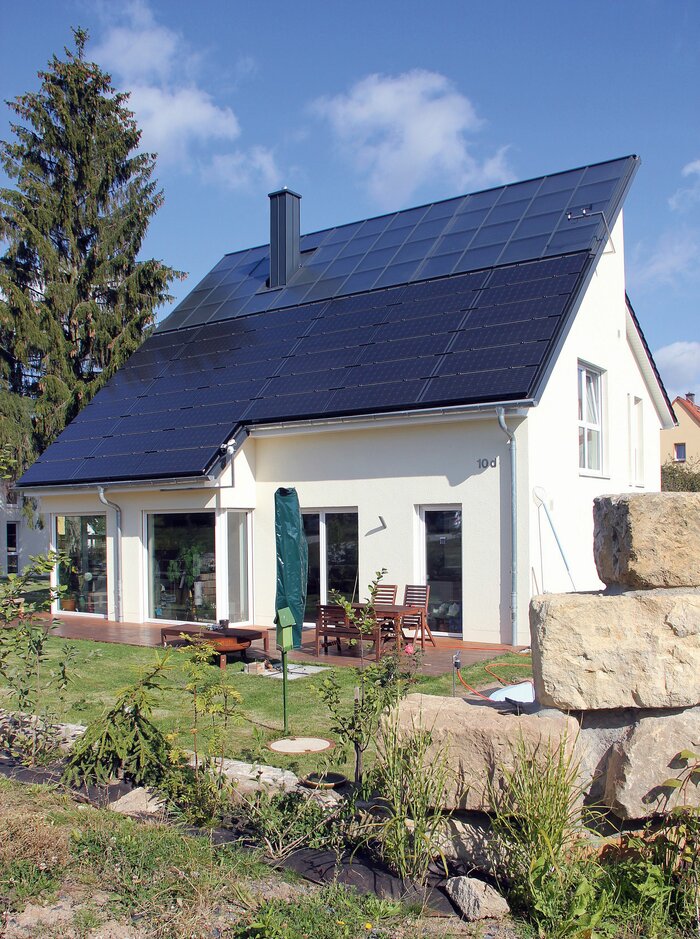 Die Dachflächennutzung der energieautarken Häuser.