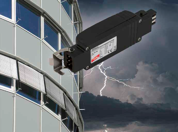 Der „Dehncord R 3P“ ist ein steckbarer Schutz für elektrische Raffstores, Jalousien und Markisen.